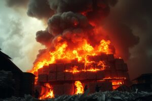 Si Jago Merah Melahap Gudang Kertas di Klaten