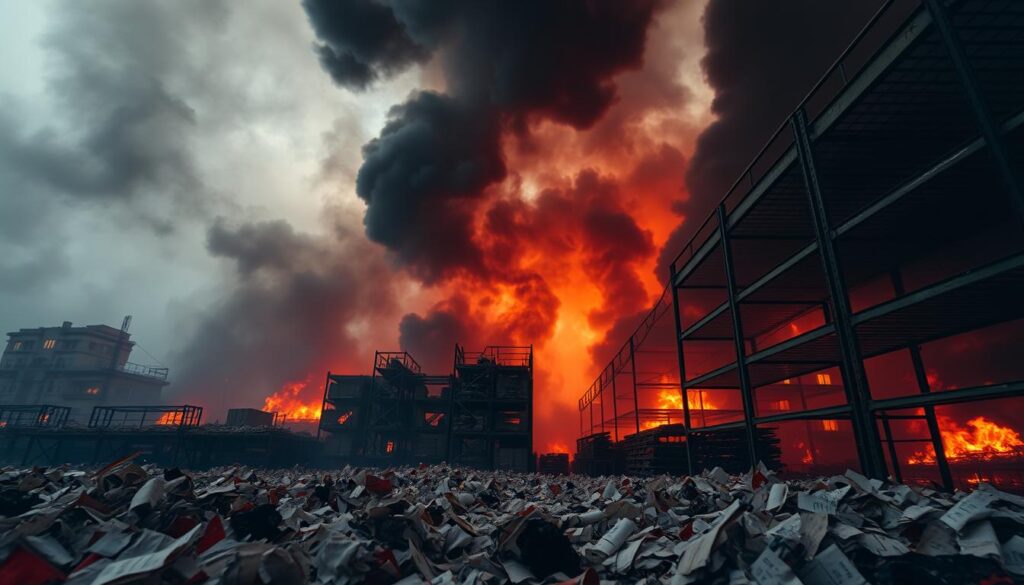 dampak lingkungan gudang kertas terbakar